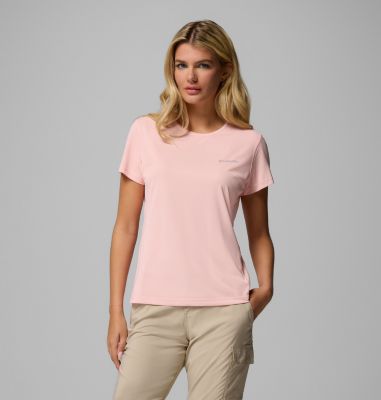 Women's Zero Rules Light Technical T-Shirt, Color: Pink Sand, image 1