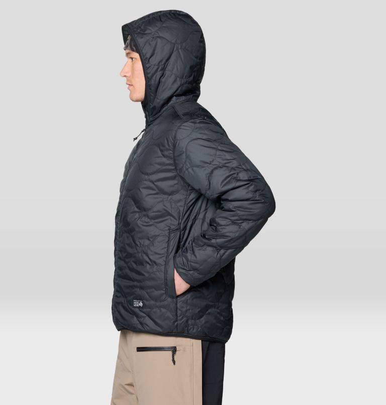Men's Après Pro Insulated Hooded Jacket, Color: Volcanic Rockstrata, Black, image 9