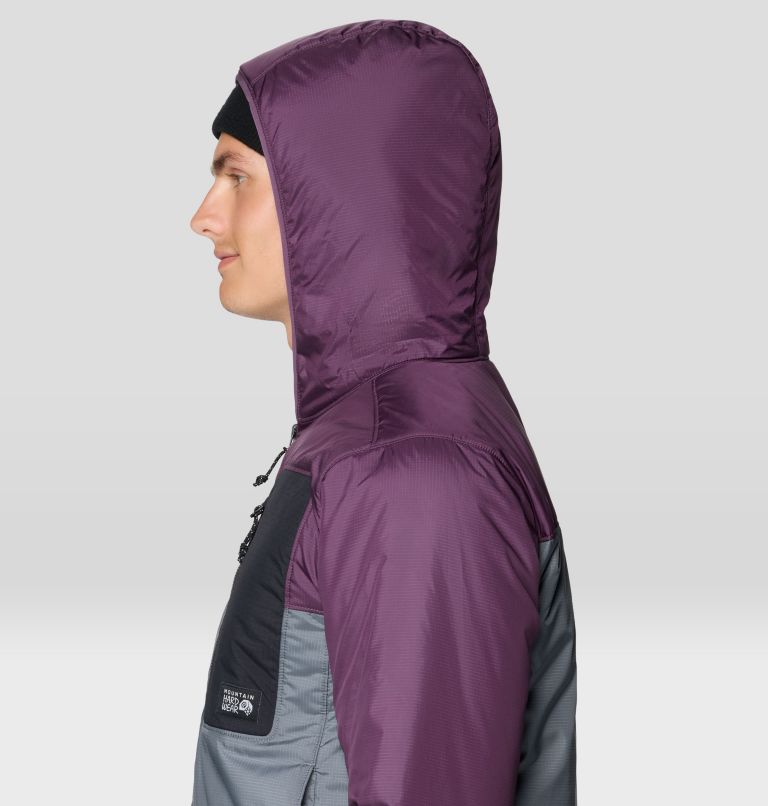 Men's Après Pro Insulated Hooded Jacket, Color: Foil Grey, Dusty Purple, Black, image 7