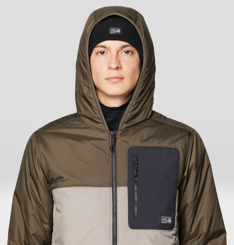 Men's Après Pro Insulated Hooded Jacket, Color: Dunes, Ridgeline, Black, image 6