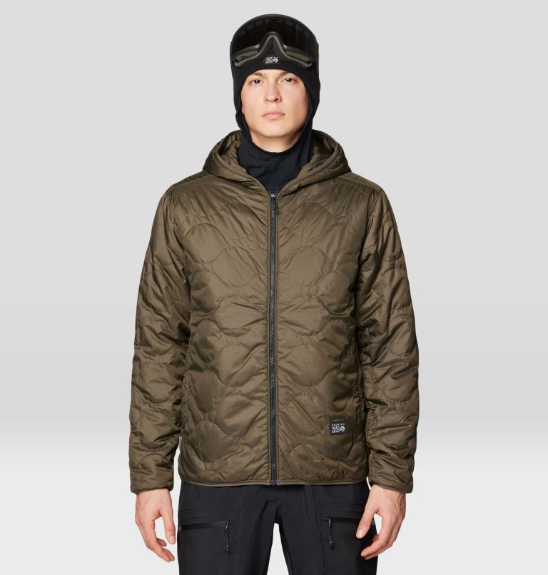Men's Après Pro Insulated Hooded Jacket, Color: Dunes, Ridgeline, Black, image 7