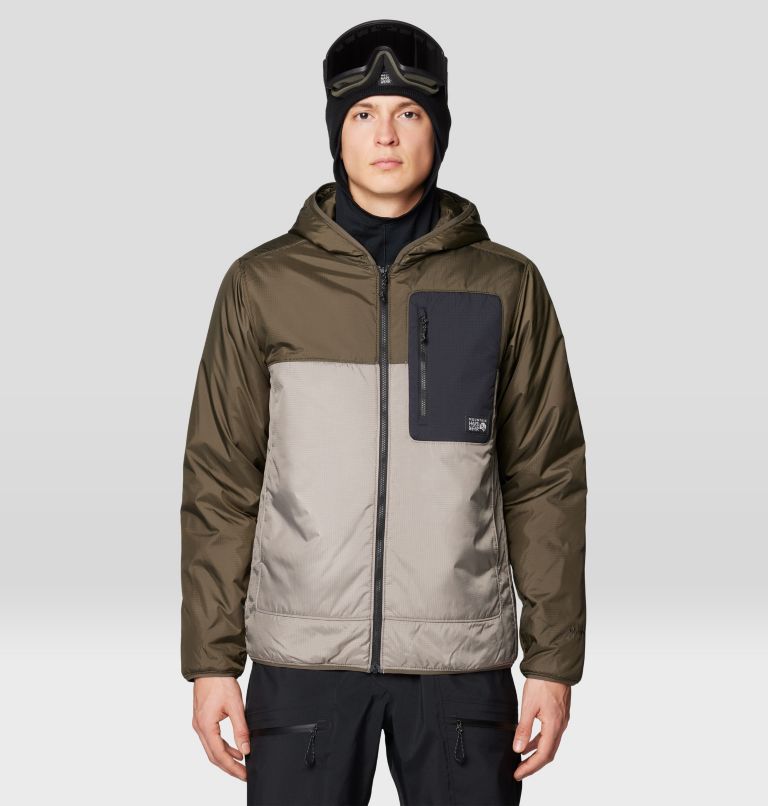 Men's Après Pro Insulated Hooded Jacket, Color: Dunes, Ridgeline, Black, image 1