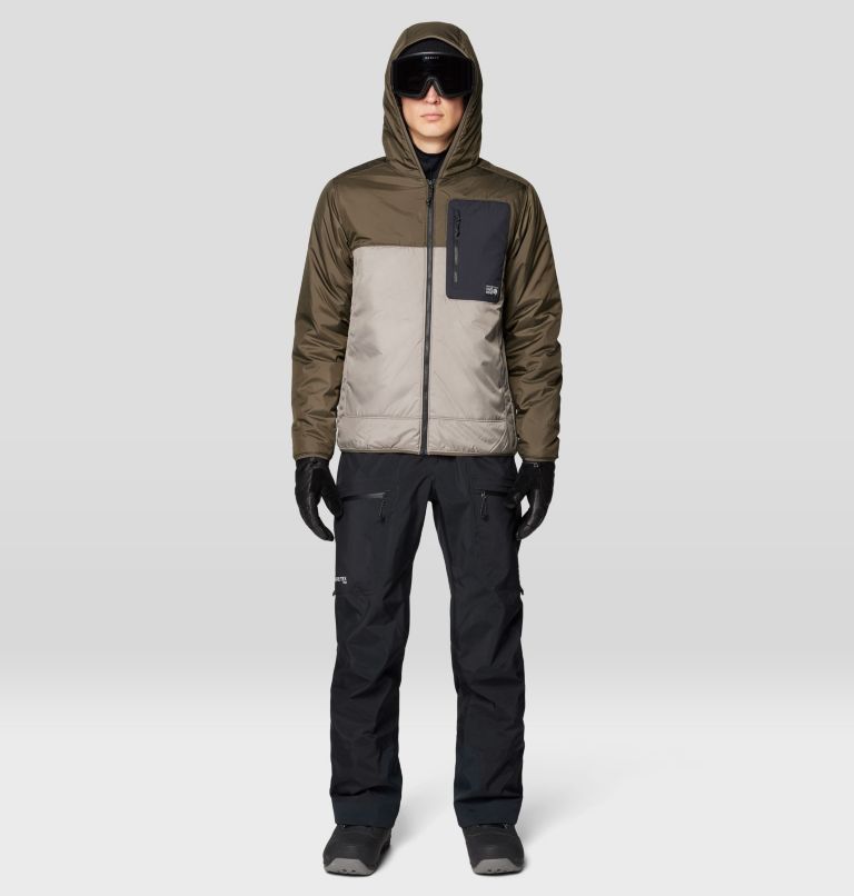 Men's Après Pro Insulated Hooded Jacket, Color: Dunes, Ridgeline, Black, image 2