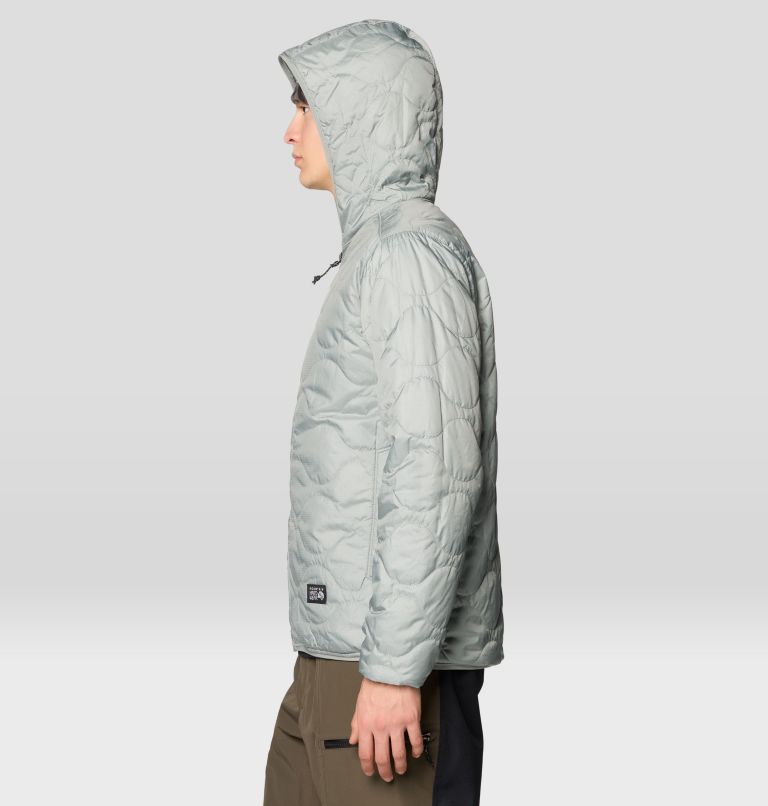 Men's Après Pro Insulated Hooded Jacket, Color: White Sage, Wet Stone, Black, image 7