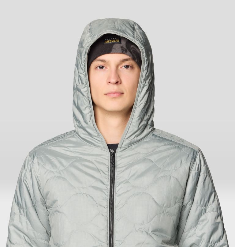 Men's Après Pro Insulated Hooded Jacket, Color: White Sage, Wet Stone, Black, image 8