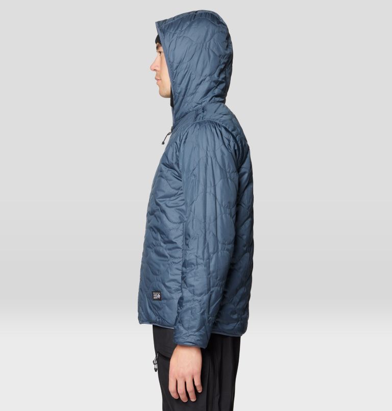 Men's Après Pro Insulated Hooded Jacket, Color: Adriatic Blue, Moon Blue, Black, image 7