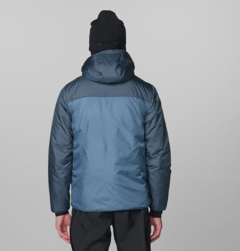 Men's Après Pro Insulated Hooded Jacket, Color: Adriatic Blue, Moon Blue, Black