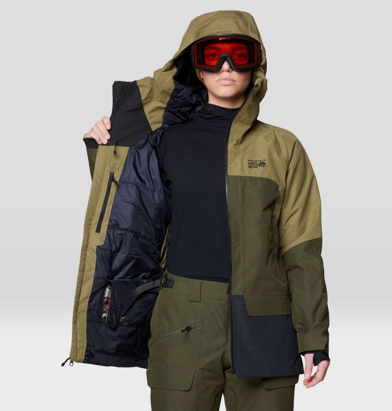 Women's Cloud Bank GORE-TEX Jacket, Color: Landslide, Dark Pine, Black, image 5