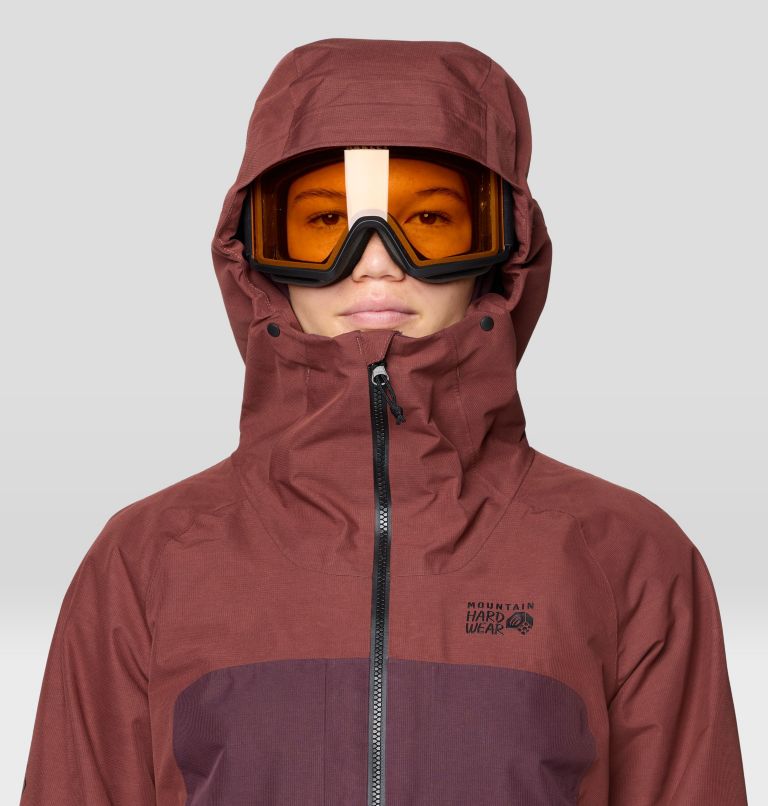 Women's Cloud Bank GORE-TEX Jacket, Color: Bourbon Brown, Blackberry, Black, image 7