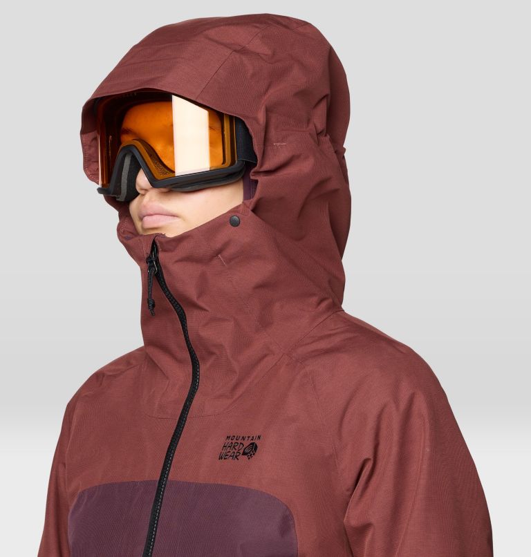 Women's Cloud Bank GORE-TEX Jacket, Color: Bourbon Brown, Blackberry, Black, image 8