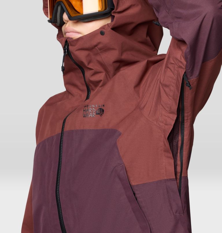 Women's Cloud Bank GORE-TEX Jacket, Color: Bourbon Brown, Blackberry, Black, image 10