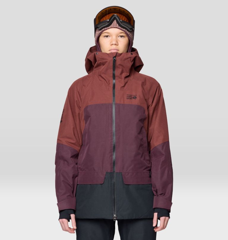 Women's Cloud Bank GORE-TEX Jacket, Color: Bourbon Brown, Blackberry, Black, image 1