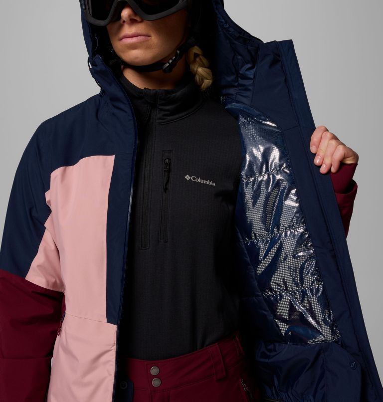 Liftline wasserdichte Ski Jacke für Frauen, Color: Eraser Pink, Collegiate Navy, Rich Wine, image 14