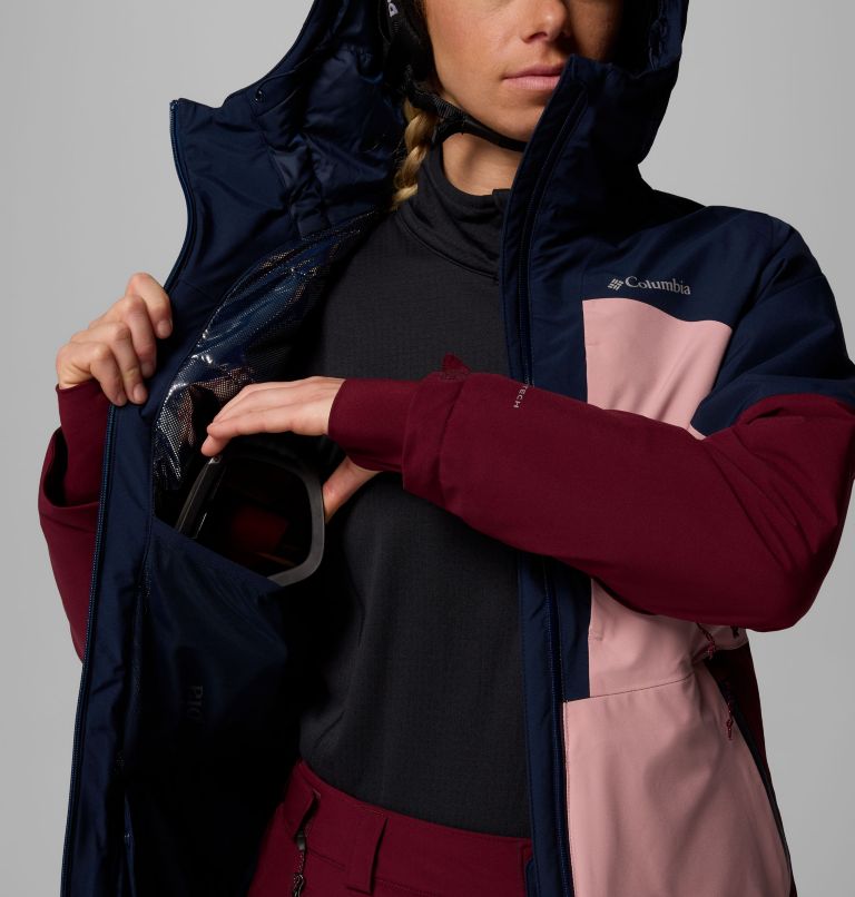 Liftline wasserdichte Ski Jacke für Frauen, Color: Eraser Pink, Collegiate Navy, Rich Wine, image 5
