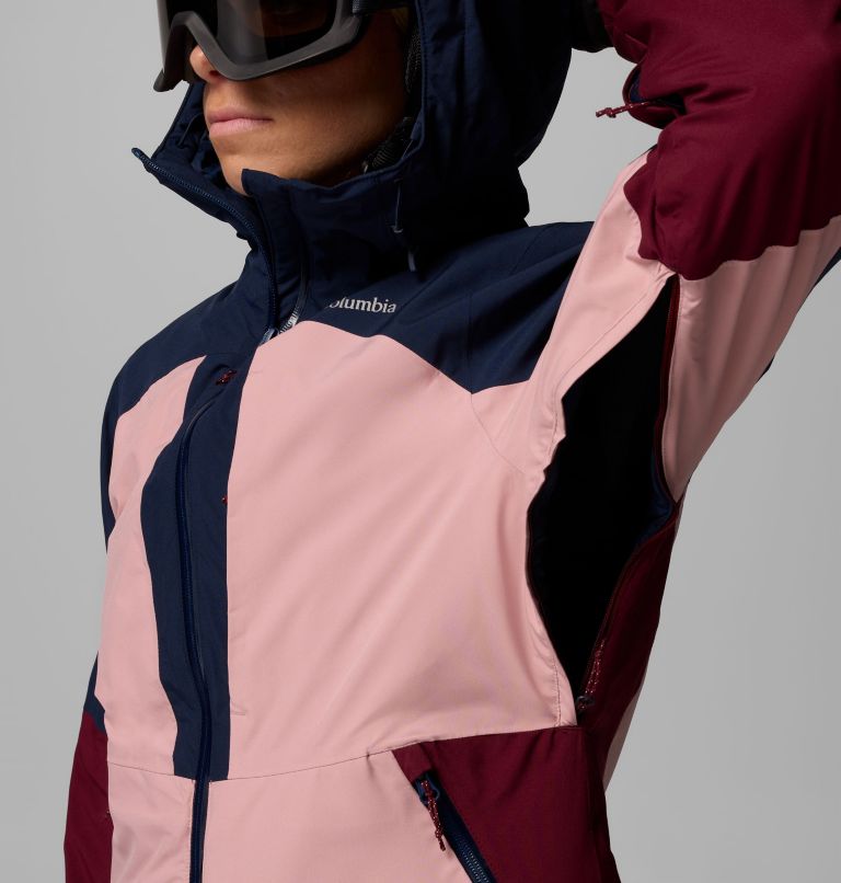 Liftline wasserdichte Ski Jacke für Frauen, Color: Eraser Pink, Collegiate Navy, Rich Wine, image 8