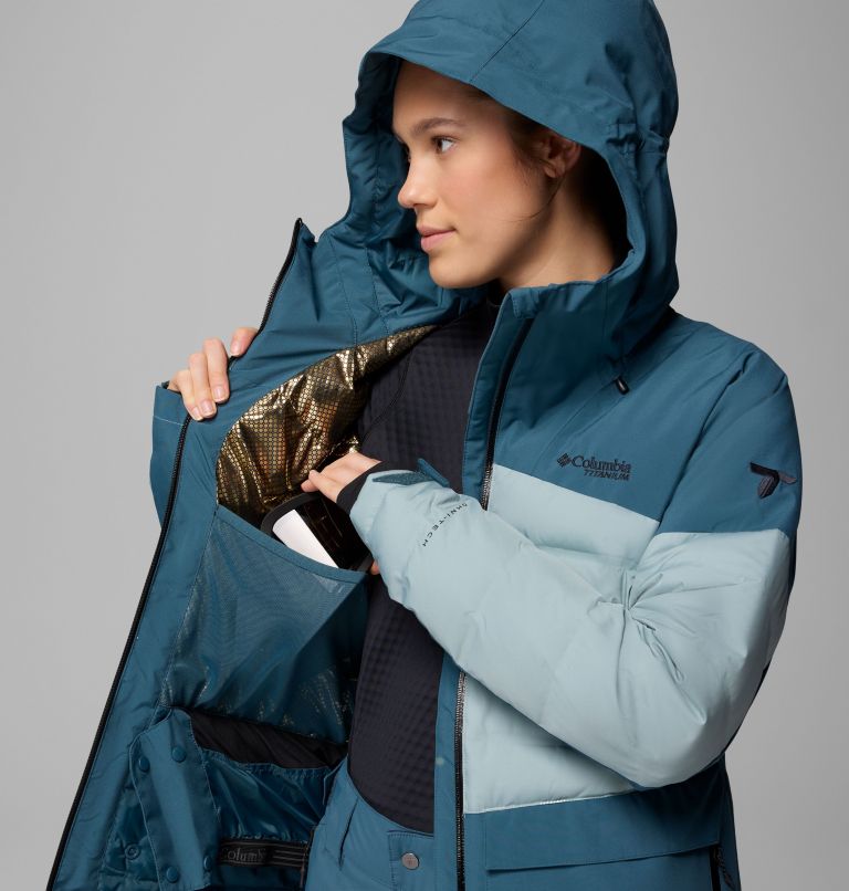 Women's Glacier Ridge Down Jacket, Color: Everblue, Crushed Blue, image 5