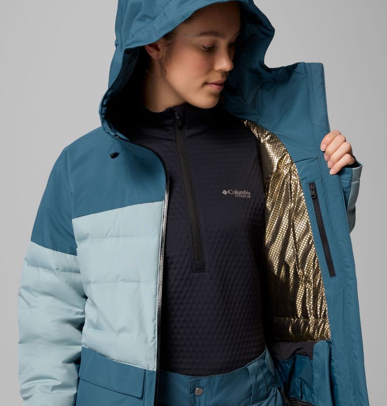 Women's Glacier Ridge Down Jacket, Color: Everblue, Crushed Blue, image 6