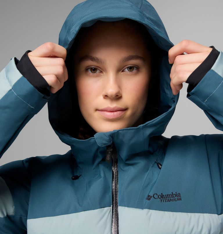 Women's Glacier Ridge Down Jacket, Color: Everblue, Crushed Blue, image 8