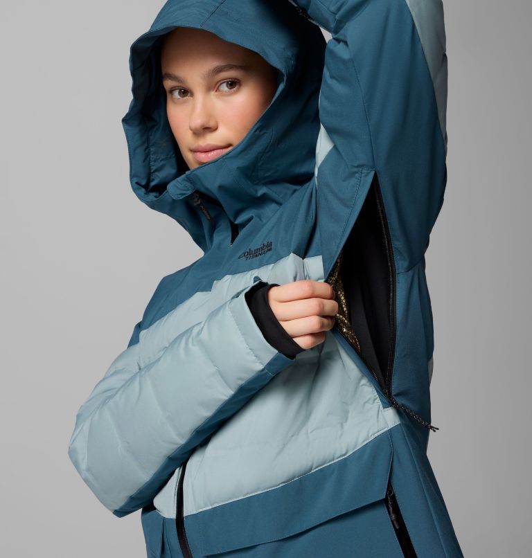 Women's Glacier Ridge Down Jacket, Color: Everblue, Crushed Blue, image 9