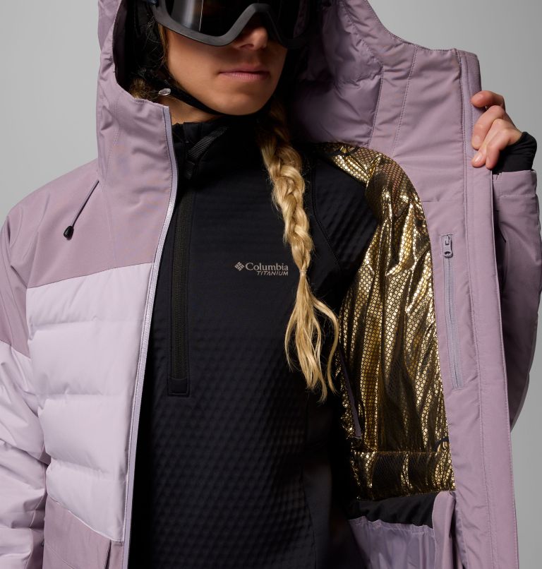 Women's Glacier Ridge Down Jacket, Color: Shale Purple, Lavender Pearl, image 6