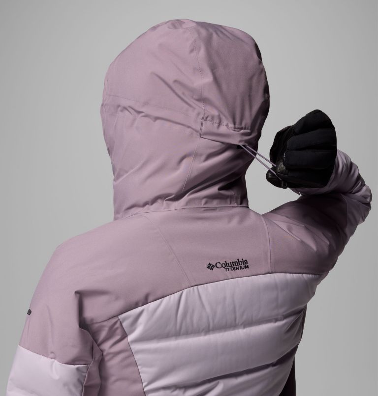 Women's Glacier Ridge Down Jacket, Color: Shale Purple, Lavender Pearl, image 12