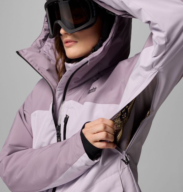 Women's Highland Summit III Insulated Waterproof Ski Jacket, Color: Lavender Pearl, Shale Purple, image 9