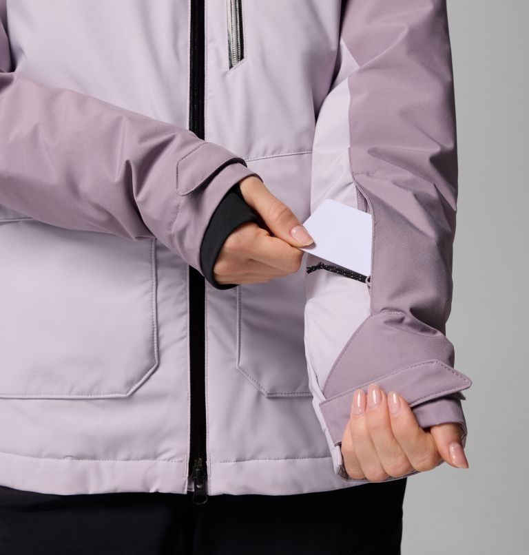 Women's Highland Summit III Insulated Waterproof Ski Jacket, Color: Lavender Pearl, Shale Purple, image 10