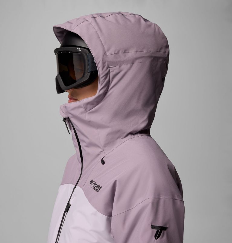 Women's Highland Summit III Insulated Waterproof Ski Jacket, Color: Lavender Pearl, Shale Purple, image 12
