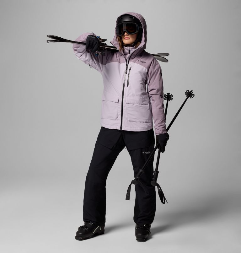 Women's Highland Summit III Insulated Waterproof Ski Jacket, Color: Lavender Pearl, Shale Purple, image 2