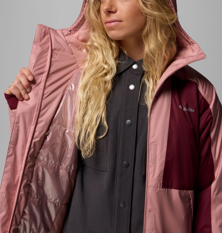 Women's Tipton Peak IV Insulated Jacket, Color: Rich Wine, Eraser Pink, image 6