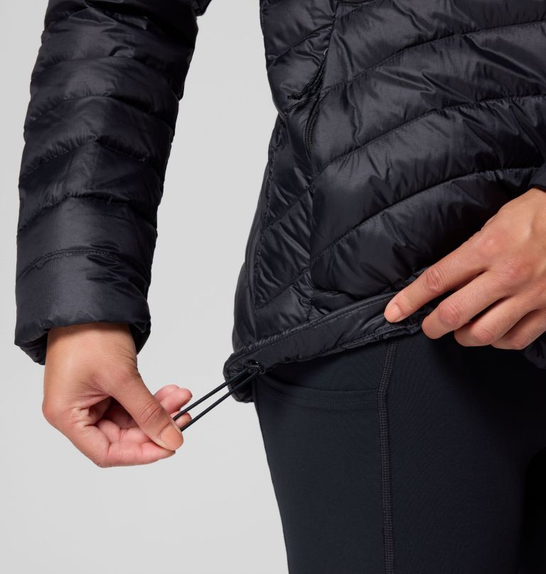 Women's Corelite Down Hooded Jacket, Color: Black, image 7