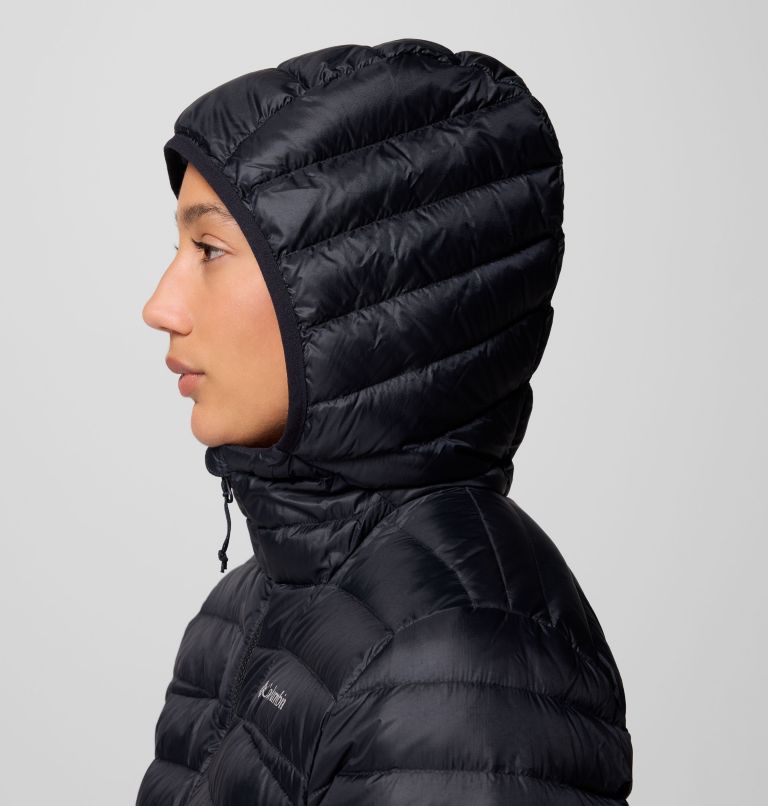 Women's Corelite Down Hooded Jacket, Color: Black, image 8