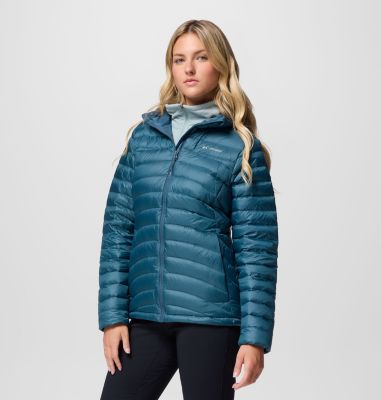 Women's Corelite Down Hooded Jacket, Color: Everblue, image 4