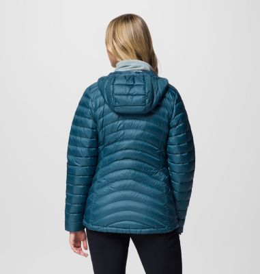 Women's Corelite Down Hooded Jacket, Color: Everblue, image 3