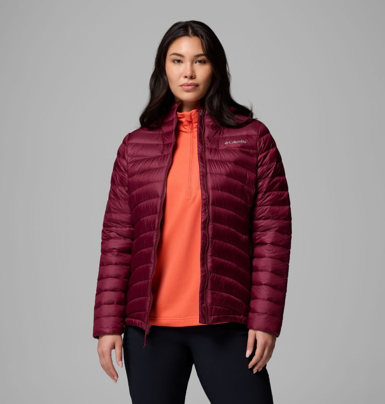 Women's Corelite Down Hooded Jacket, Color: Rich Wine, image 4