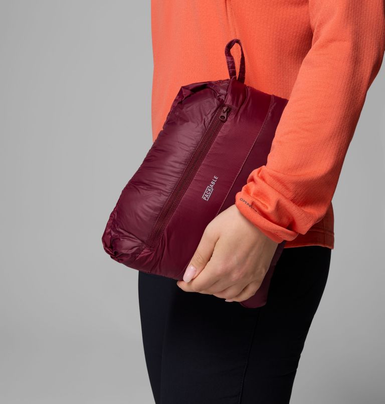 Women's Corelite Down Hooded Jacket, Color: Rich Wine, image 9