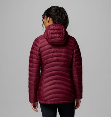 Women's Corelite Down Hooded Jacket, Color: Rich Wine, image 7