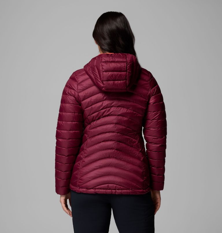 Women's Corelite Down Hooded Jacket, Color: Rich Wine, image 3
