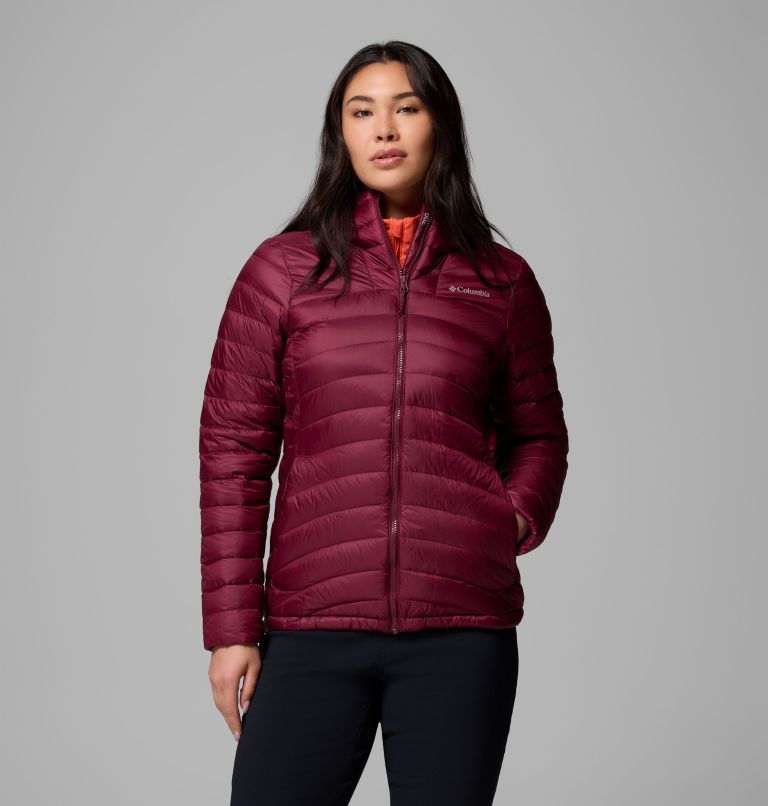 Women's Corelite Down Hooded Jacket, Color: Rich Wine, image 1