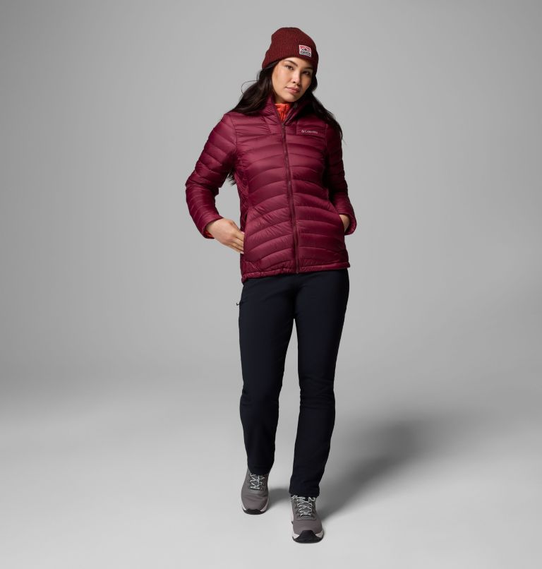 Women's Corelite Down Hooded Jacket, Color: Rich Wine, image 2