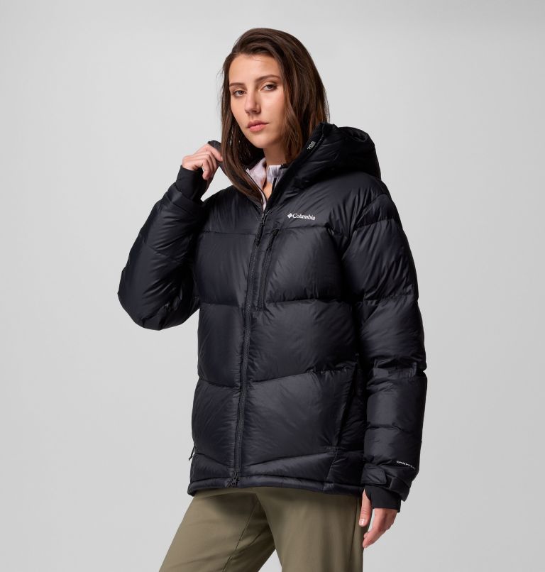 Women's Cloudview Down Hooded Jacket, Color: Black, image 4