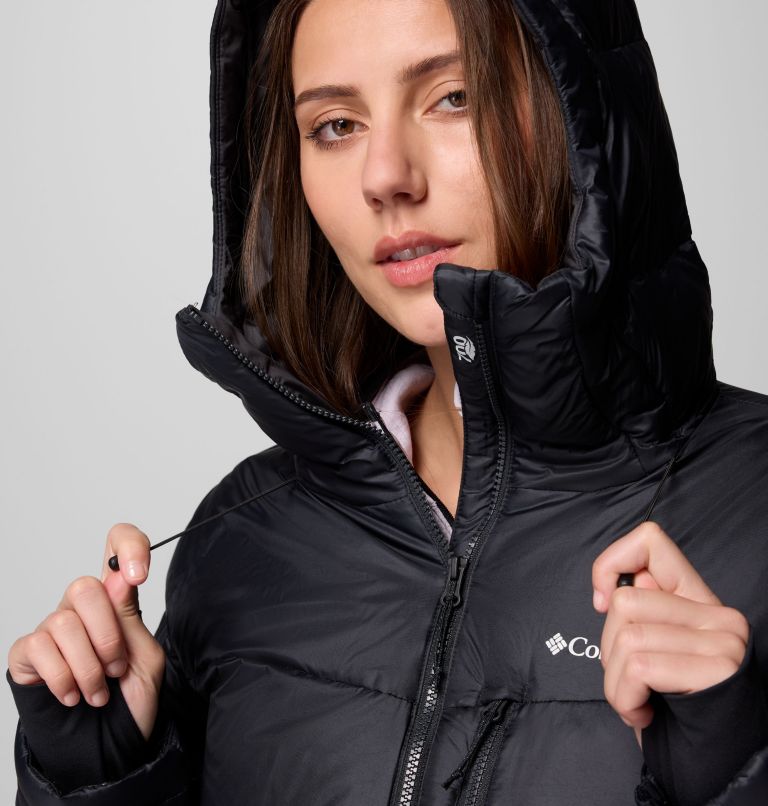 Women's Cloudview Down Hooded Jacket, Color: Black, image 5