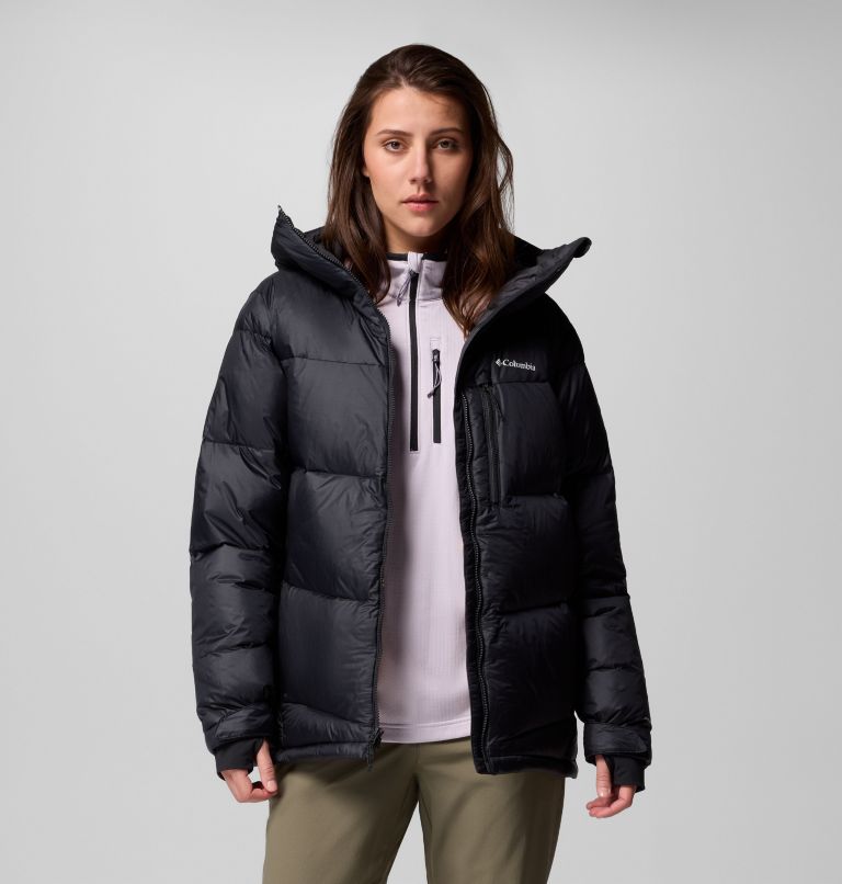 Women's Cloudview Down Hooded Jacket, Color: Black, image 6