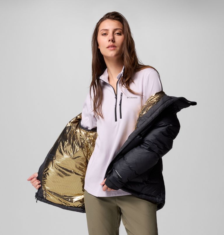 Women's Cloudview Down Hooded Jacket, Color: Black, image 7