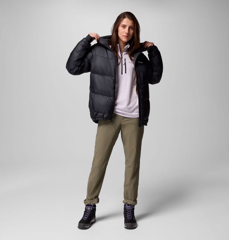 Women's Cloudview Down Hooded Jacket, Color: Black, image 12