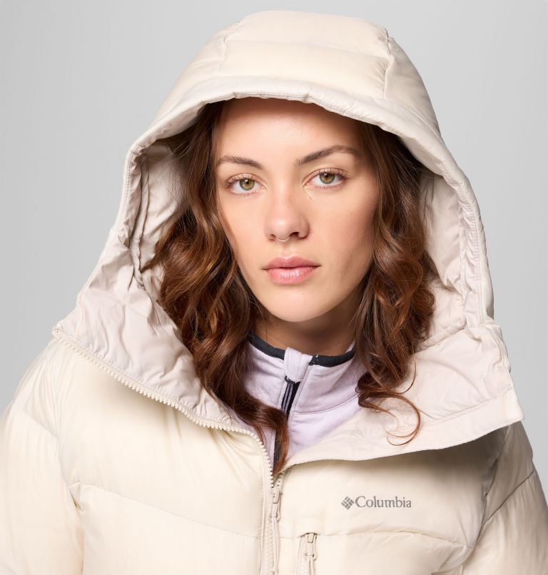 Women's Cloudview Down Hooded Jacket, Color: Dark Stone, image 6