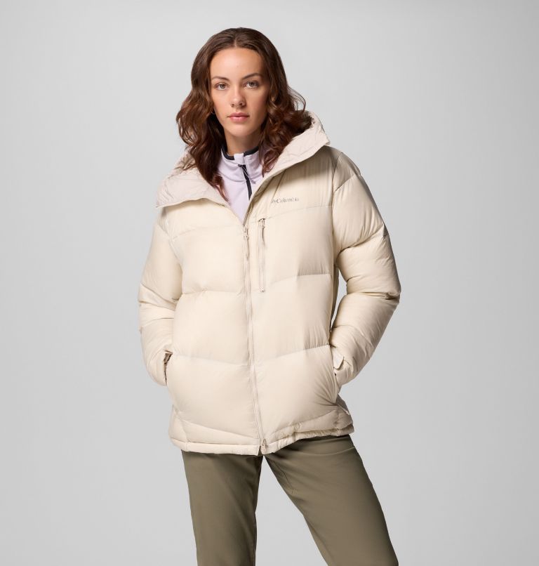 Women's Cloudview Down Hooded Jacket, Color: Dark Stone, image 1