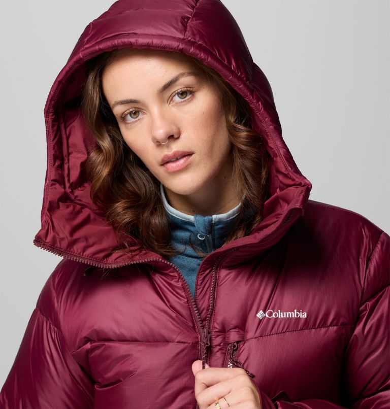 Cloudview Down Hooded Jacket | 624 | M, Color: Rich Wine, image 6