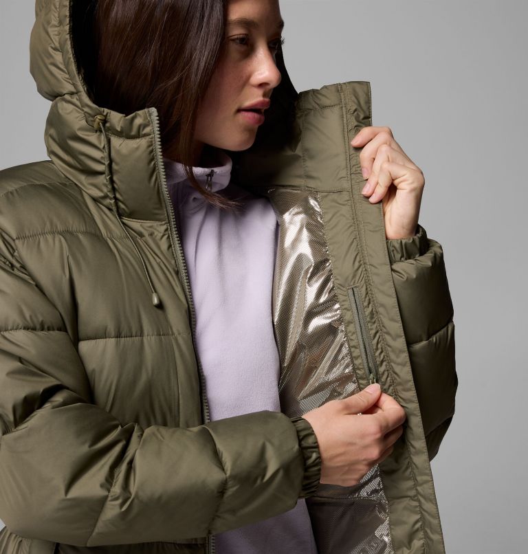 Women's Pike Lake III Long Jacket, Color: Stone Green, image 6