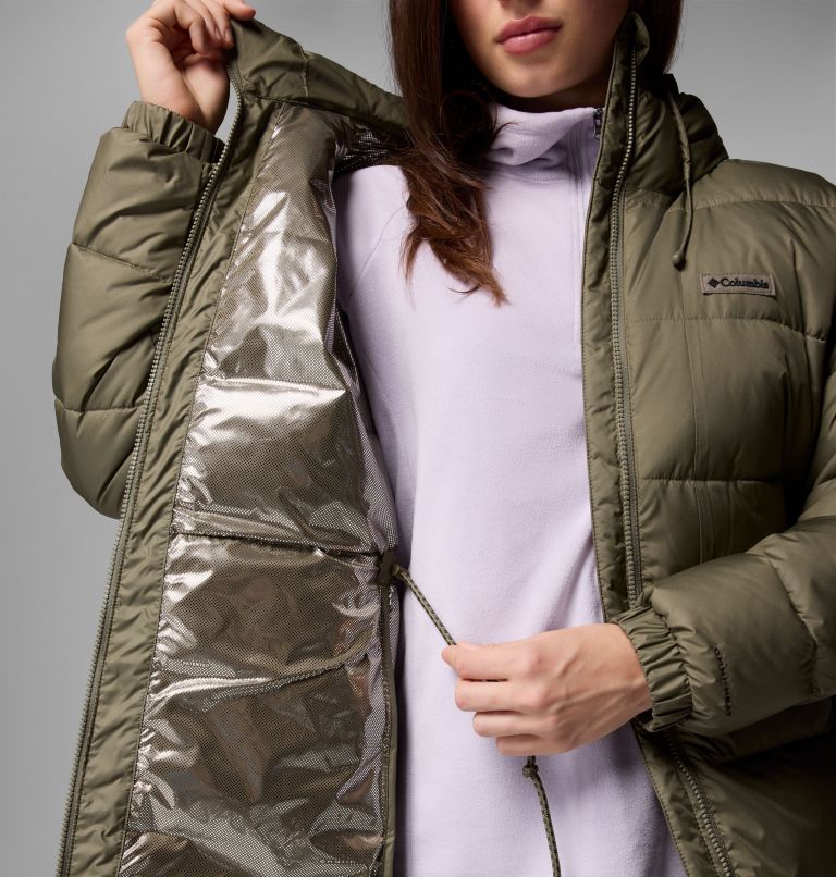 Women's Pike Lake III Long Jacket, Color: Stone Green, image 7